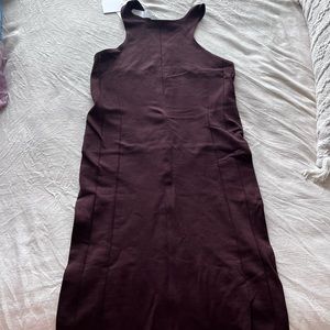 Brown spandex mini dress